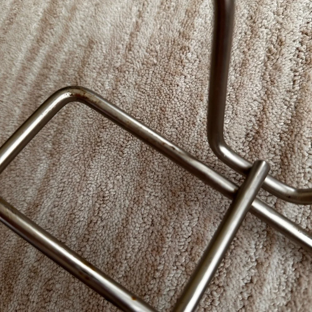 PAMPERED CHEF Simple Additions Brushed Silver Caddy w/ 2 Square White Bowls